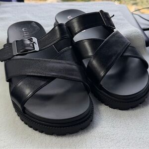 Unisa Black Strappy Sandals